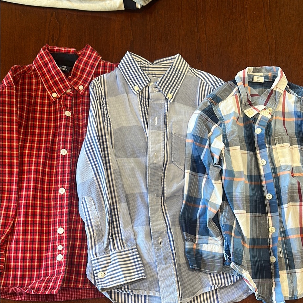 Boys 4 size 4/4-5 Multi-Color Plaid Shirts- set of 3